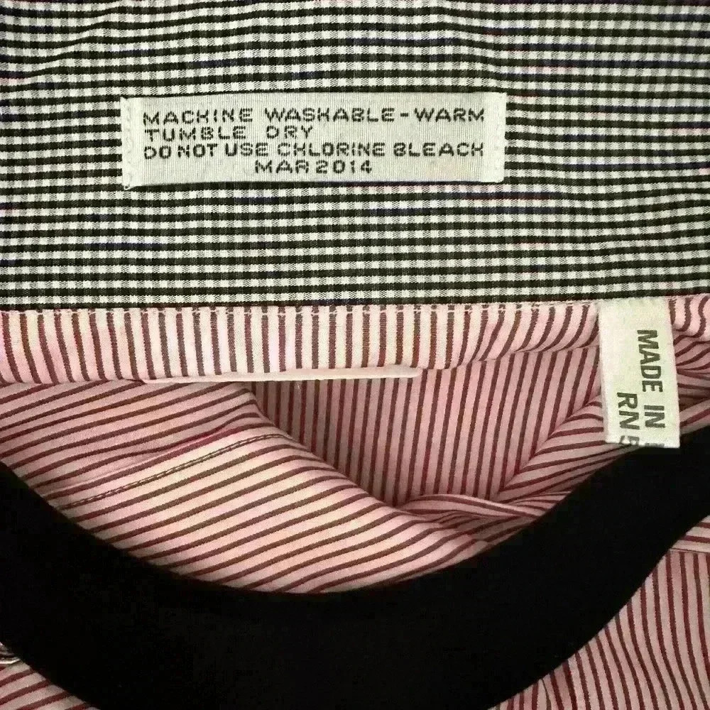 Pre-Owned Cynthia Munro Pink Pinstripe Hadfield Cuff Shirt -Pearlized buttons - Picture 7 of 8